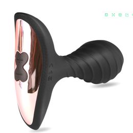 7 Mode USB Rechargeable Prostate Massage Silicone Threaded Anal Plug Vibrator Butt Plug Anal Sex Toys For Men Woman Masturbation Y18110106