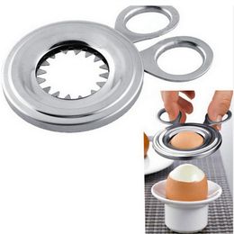 New Boiled Cooked Soft Egg Topper Stainless Steel Egg Cutter Clipper Scissor Kitchen Gadgets fast shipping F20173322