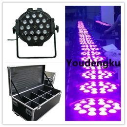 8 pieces + case Higher power 18x18 LED Zoom par Light par 64 zoom 6in1 indoor led par can