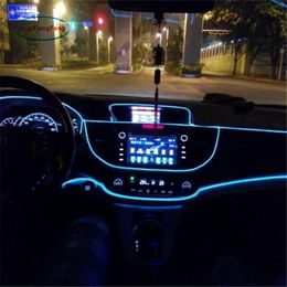 1pcs 1m Flexible El Wire Noen Light 10 Colors Dc 12v Car Interior Led Strip Light Auto Diy Atmosphere Lamp