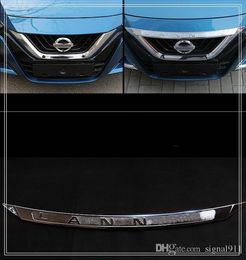 High quality ABS chrome 1pcs grill up decoration trim, decoratoion steamer with logo for Nissan Lannia/bluebird 2016