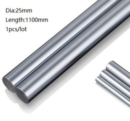 1pcs/lot 25x1100mm Dia 25mm linear shaft 1100mm long hardened shaft bearing chromed plated steel rod bar for 3d printer parts cnc router