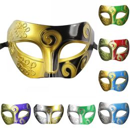 Retro Roman Gladiator Mask Swordsman Halloween Party Masks Mardi Gras Masquerade Mask for Party Cosplay 9 colors