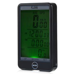 SD - 576A Waterproof Auto Light Mode Touch Wired Bicycle Computer Speedometer with LCD Backlight Portable, durable and convenient