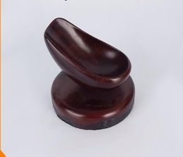 Red - Wood Manual Pipe Support Unit Cigarette Holder