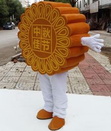 2018 Factory sale hot the head moon cake mascot costume for adult to wear for sale