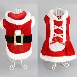 5 Size dog costume Christmas dog transformed dress santa suit classic Euramerican pet dog Christmas clothes pets apparel wholesale