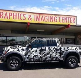 Large Arctic White Camouflage Vinyl For Car Wrap Stickers Camo style Covering Film with air release / Bubble Free Size 5x(32ft/67ft/98ft )