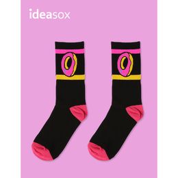 Fashion Cute Donuts Pattern Socks Wool Cotton Middle Hiphop Skateboard Casual Women Men Long Socks FS99