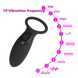 10 Speed vibrator Delay Cocking Vibrating Sex Toys for Couples Clitoral Stimulation With Ring,Vibration tongue Lock Fine Sex Toy Y18110203