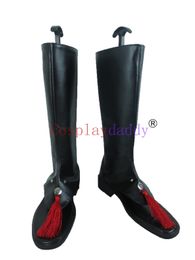 Dramatical Murder Koujaku Black Long Cosplay Boots Shoes X002