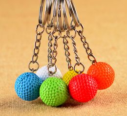 Golf Key Chains Ball Multiple Colour Casual Sporty Style Men Women Teenager Key Ring KeyChain free ship