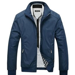 Men's Solid Fashion Jacket New Arrival Spring Male Casual Slim Fit Mandarin Collar Jacket 3 Colors M-5XL
