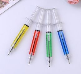 1000pcs Creative Ballpoint Pens syringe needle Ballpoint Pens needle ball pen trick of children's toys for students SN1677