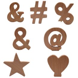Wooden Hashtag Teether Baby Teething Toy Mathematical Symbols Shape Wood Toys Safe and Fun Natural Teething for New Baby