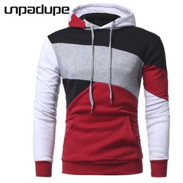Unpadupe Brand 2018 Fashion Hoodies Mens Stitching Sweatshirt Male Slim Fit Hoody Hip Hop Moletom Masculino Hoodie Mens Pullover