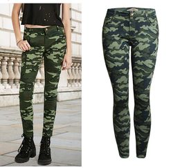 XXXXXL Fashion Ladies Camouflage High Elastic Slim Pants Stretch Low Waist Trousers Casual for Womens Summer