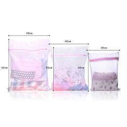 Laundry 3 Size Clothes Washing Machine Bag Laundry Bra Aid Lingerie Mesh Net Wash Bag Pouch Basket