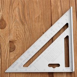 7inch Silver Aluminum Alloy Speed Square Roofing e Angle Protractor Try Square Carpenter's Measuring Layout Tool