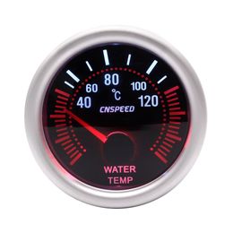 Cnspeed 52mm Universal LED Smoke Len 12V water temp Gauge Metre with Temperature sensor