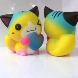 Cheap Kawaii 12*10*7.3CM Cat Squishy Slow Rising Mango Rosy Kids New Year Toy Gift