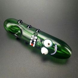 Colourful Pickle Smoking Glass Pipe Cucumber Heady Tobacco Pipes Pyrex Glass Spoon Pipe Hand Pipes For Dry Herb Vaporizer Hookah Water Bong