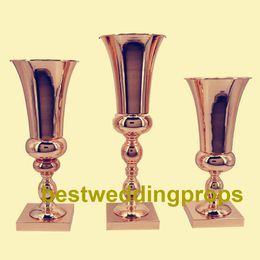 decoration New products elegant Tall gold Colour flowers stand wedding flower vase for wedding Centrepieces & fashion party best0018