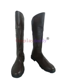 Devil May Cry Vergil Brown Halloween Cosplay Shoes Boots X002