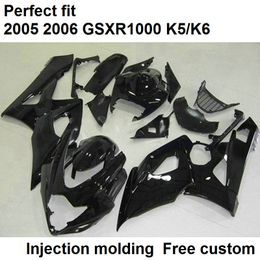Injection Moulding fairings for Suzuki GSXR1000 2005 2006 black motorcycle fairing kit GSXR1000 05 06 FG39