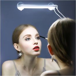 Portable Make up Front Mirror Light 3 level dimming Touch switch LED Vanity Bathroom Stainless Lighting Kit with Carrying Bag