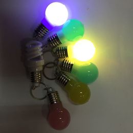 Creative led keychain light mini Colourful bulb lamp broken bulb lamp