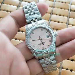 Elegant luxury ladies watch 116243 178274 31mm pink diamond dial sapphire automatic mechanical stainless steel ladies and ladies watch