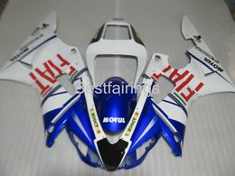 7 gifts fairing kit for YAMAHA R1 1998 1999 white blue fairings YZF R1 98 99 FF36