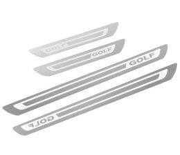 Stainless steel door sill scuff plate Stickers Car Accessories For Volkswagen VW Golf 6 MK6 2009-2013 Car-styling