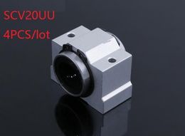 4pcs/lot SCV20UU SC20SUU 20mm shorter linear case unit linear block bearing blocks for cnc router 3d printer parts