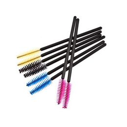 One-Off Disposable Eyelash Eyelashes Brush Brushes Mascara Applicator Wand Brush black yellow blue pink rose red DHL Free