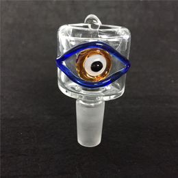 New Arrival Heady Glass Eye Bowl Colourful Bowls For Bongs With Male 14mm 18mm joint Glass Bongs Water Pipes Dab Rigs Wholesale P