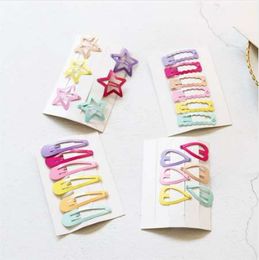 6pcs/Set Cute Candy Color Kid Girl Hairpin BB Snap Hair Clips Hair Accessories