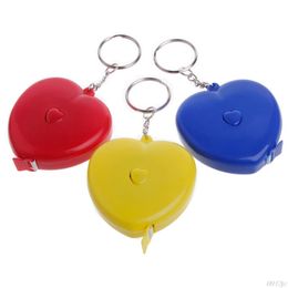 wholesale 1.5m Keychain Portable Retractable Ruler Heart-shaped Measure Tool Tape Measures