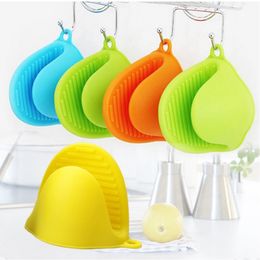 Kitchen Silicone Heat Resistant Gloves Clips Anti-slip Pot Holder Clip Cooking Baking Oven Mitts Kitchen Tools wen6863