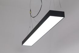 Free Shipping 0.6m 0.9m 1.2m 1.5m Black Aluminium Profile for LED light bar,LED Linear strip Light,suspended office lighting