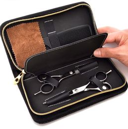 Professional Hairdressing Scissor Bags Case Hold 2 Hair Scissor Haircut Barber Shear Salon Holster Pouch Holder Styling Tool Kit