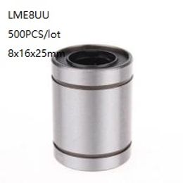 500pcs/lot LME8UU KB8UU 8mm Linear ball bearings linear sliding bushing linear motion bearings 3d printer parts cnc router 8x16x25mm