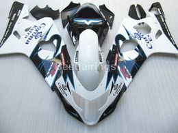 Free custom fairing kit for SUZUKI GSXR600 GSXR750 2004 2005 black white GSXR 600 750 K4 K5 fairings DD35