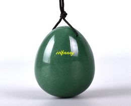 10pcs/lot 45x35cm Drilled Yoni Egg Aventurine Jade Eggs for Kegel Exercise Pelvic Floor Muscle Vaginal Exerciser