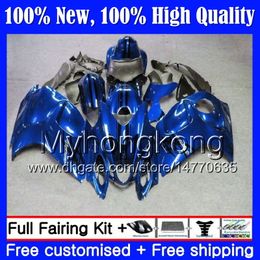 Body For SUZUKI Hayabusa GSXR1300 2012 2013 2014 2015 19MY0 GSXR 1300 GSX R1300 08 09 10 11 12 13 14 15 ALL Gloss blue Fairing Bodywork