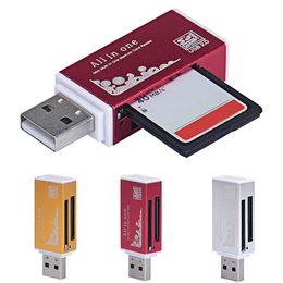 -All in One Speicherkartenleser für PC Externer Speicher USB 2.0-Kartenleser für TF SD MMC MS M2-Kartensteckplatz