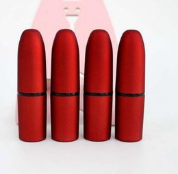 Bullet Empty 12.1mm Lip Balm Container Lip Balm Fashion Cool Lipstick Tube Frosted Red Color DIY Cosmetic