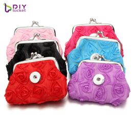 5 Colors of shiny Small Snap Button Purse jewelry For Girl LSBA02