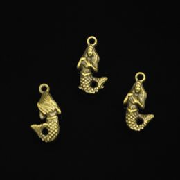 71pcs Zinc Alloy Charms Antique Bronze Plated mermaid Charms for Jewellery Making DIY Handmade Pendants 22*12mm